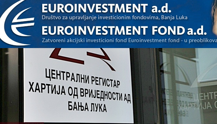 Uprava tužila „Euroinvestment fond“ i CRHOV za 2,2 miliona KM