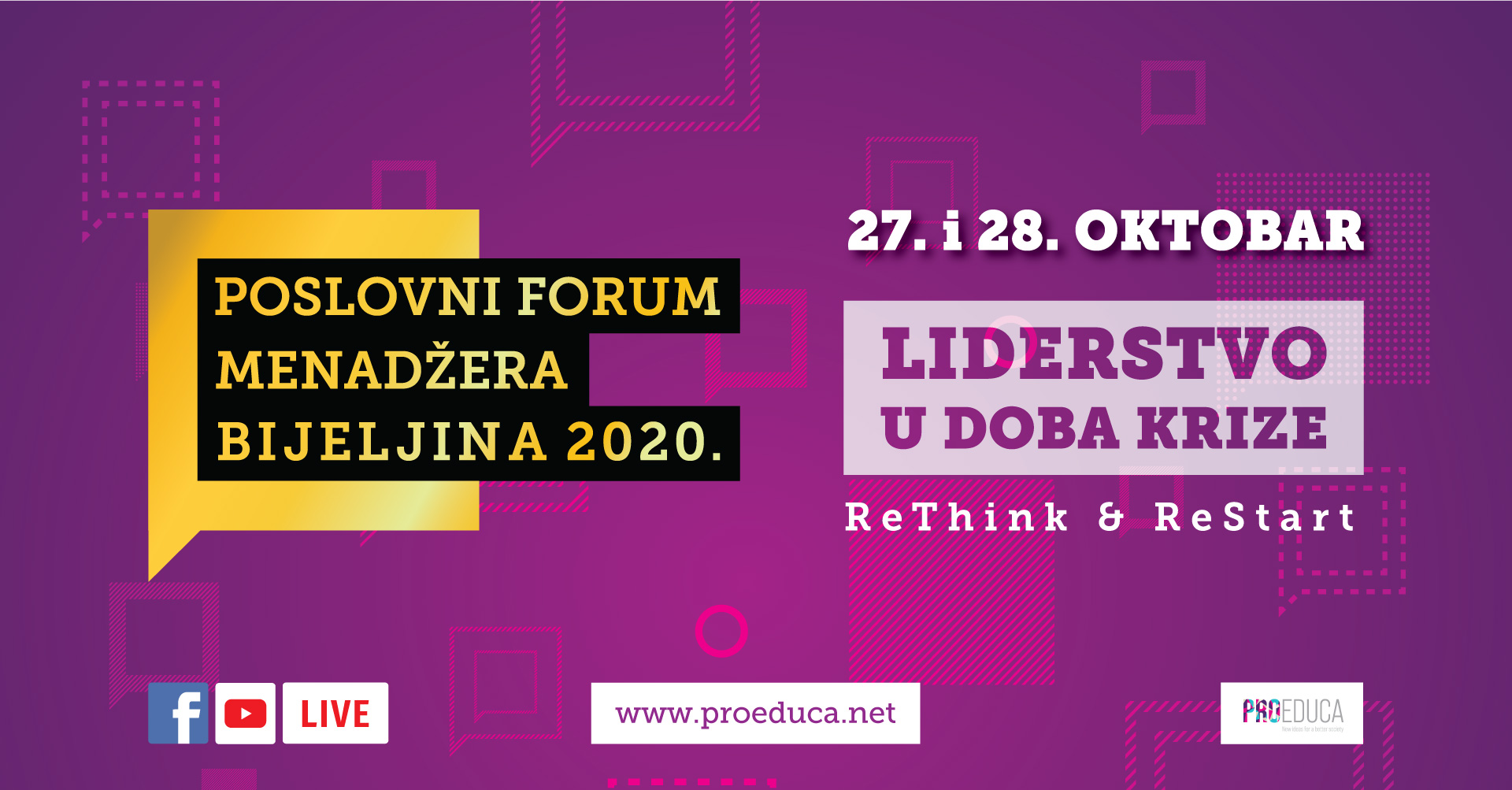 Poslovni forum menadžera 2020: ReThink & ReStart